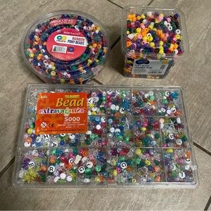 RAINBOW Colors Alphabet Pony Beads Crafts Jewelry for Bracelets & Necklaces Bulk